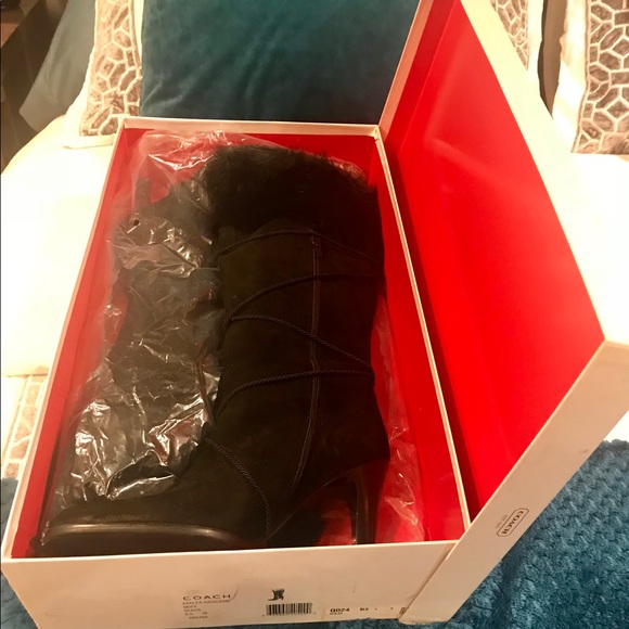 Coach knee high black Suede boots - Picture 5 of 5